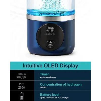 Buzio Portable Rechargeable Hydrogen Water Bottle Generator - 260ML